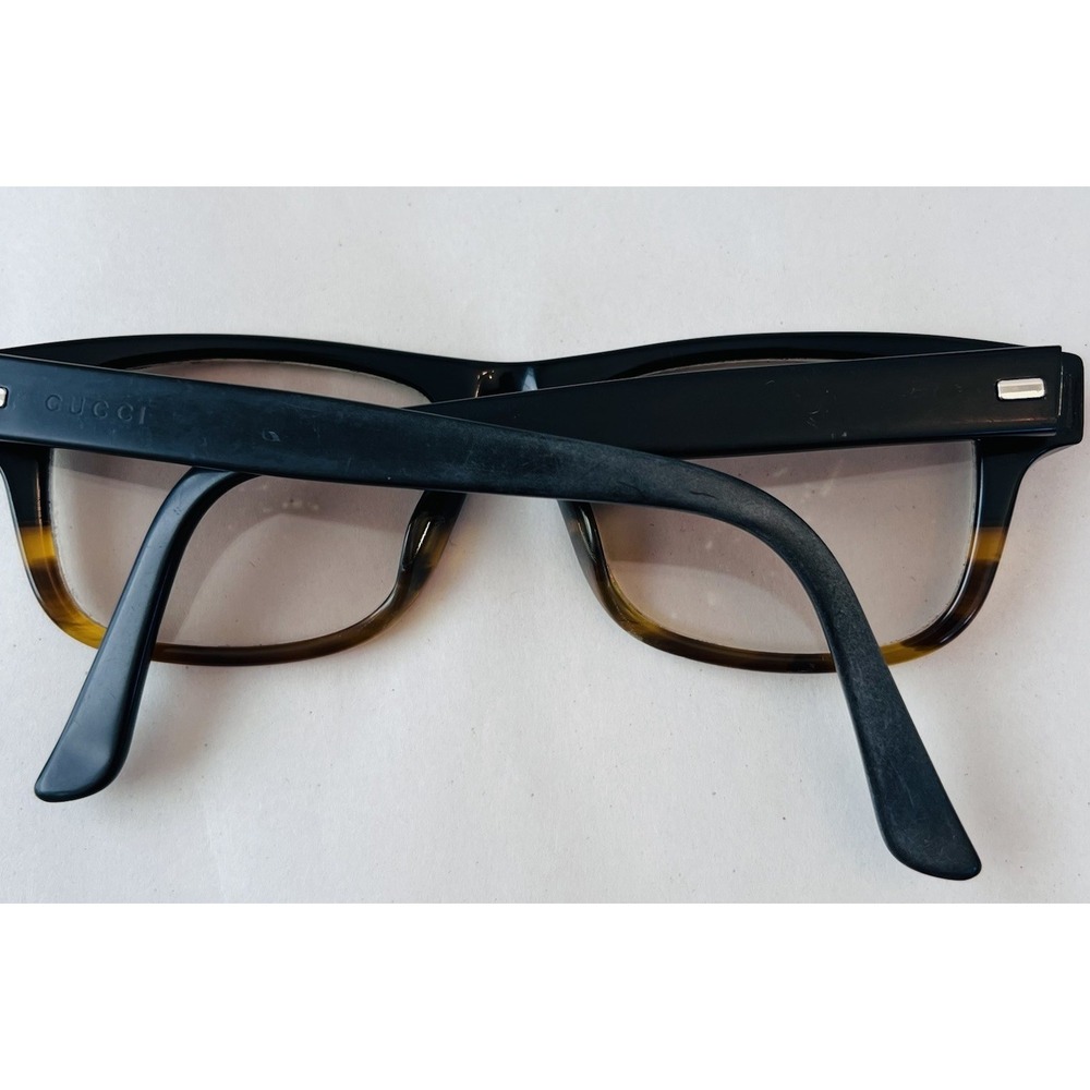 Gucci GG 1080 OHQ 150Plastic Square Oval Eyeglasses - Black Zebra - Picture 3 of 9